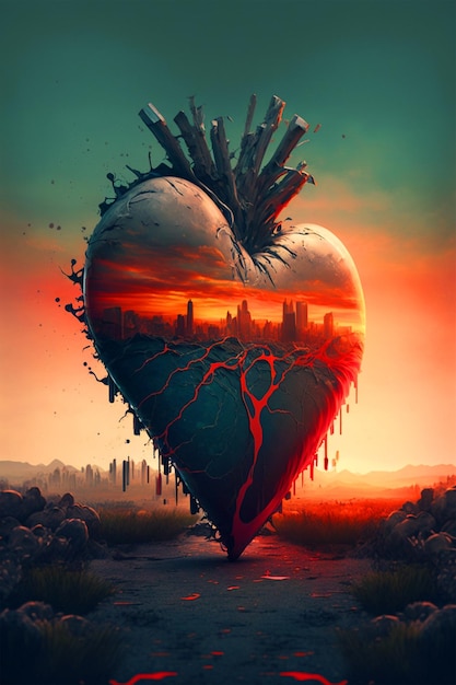 A poster for a movie called the heart