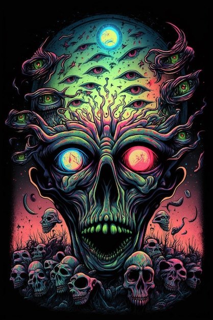 A poster for the movie the death of a zombie