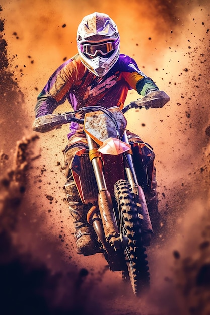 A poster for the movie motocross racer.