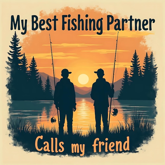 Photo a poster for my best fishing club called my best friend