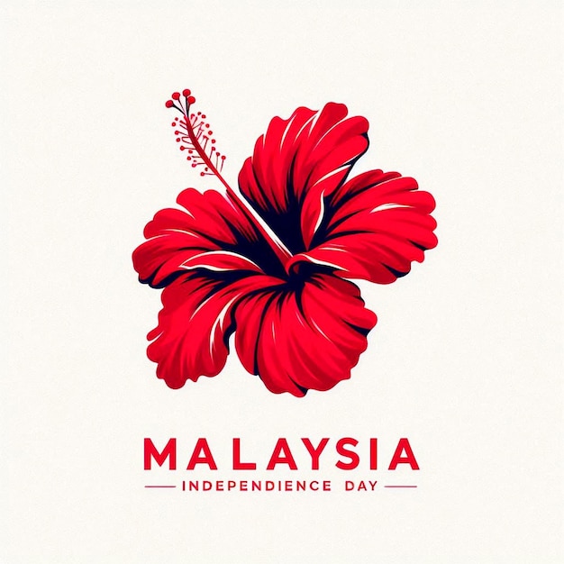 a poster for the national day of america with a red flower