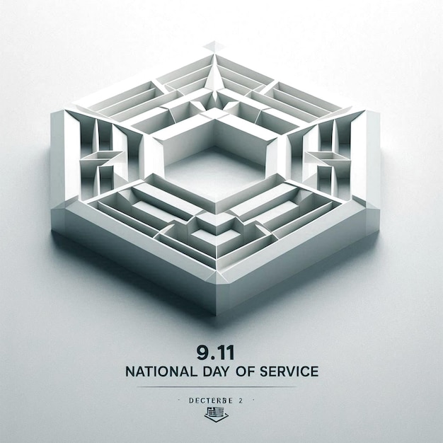 a poster for national day of service with a white background