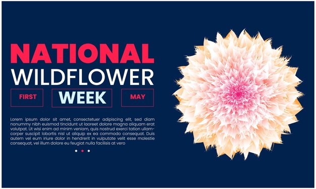 Photo a poster for national flower week