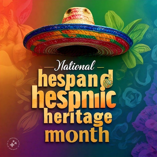 a poster for a national geographic month with a colorful background