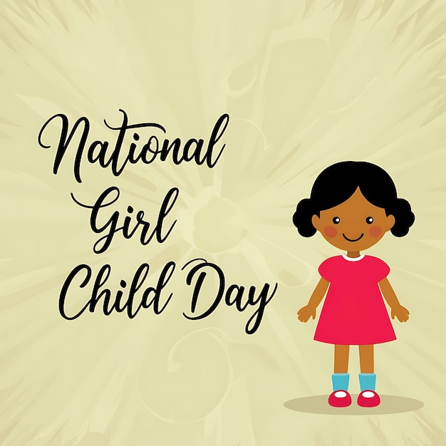 Photo a poster for the national girl child day background