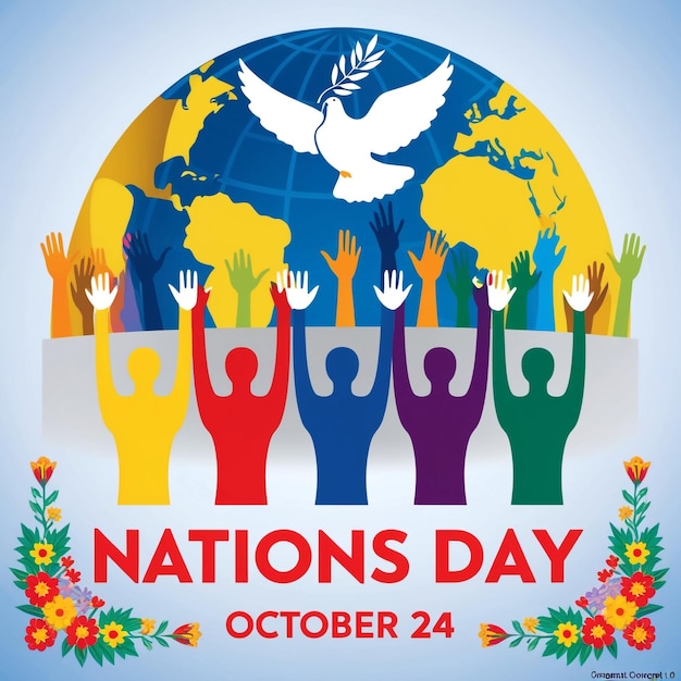 a poster for national holidays with a dove and a dove on the top of it