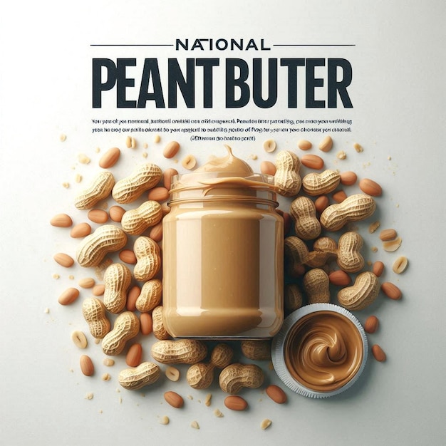 Photo a poster for a national nut peanut butter spread