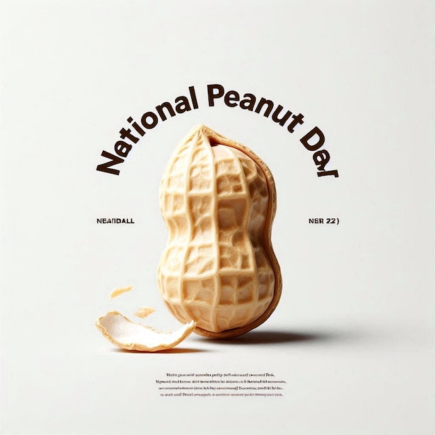 Photo a poster for national peanut butter day with the words national nutmeg