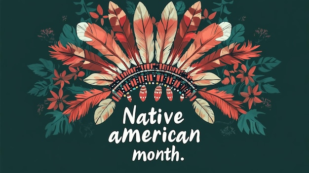 Photo a poster for native american national holiday month