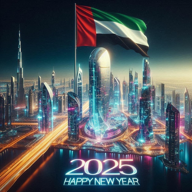 Photo a poster for new year 2012 with a flag on it