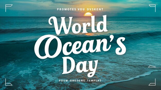 Photo a poster for the oceans oceans day