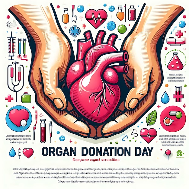 a poster for an organ day with a heart that saysan organon it