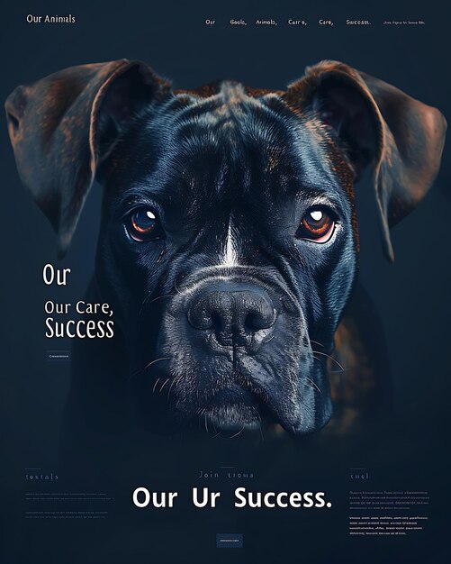 Photo a poster for our dog that is for our success