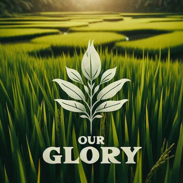 a poster for our our our our lord is on a green field