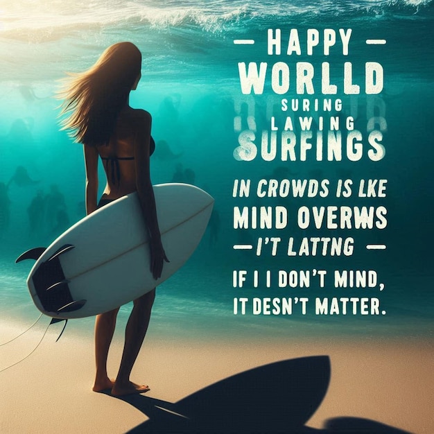 Photo poster for a poster that says world worlds surf on it