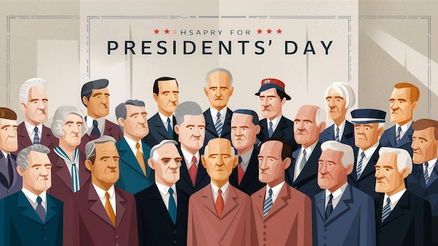 a poster of presidents day for presidents day