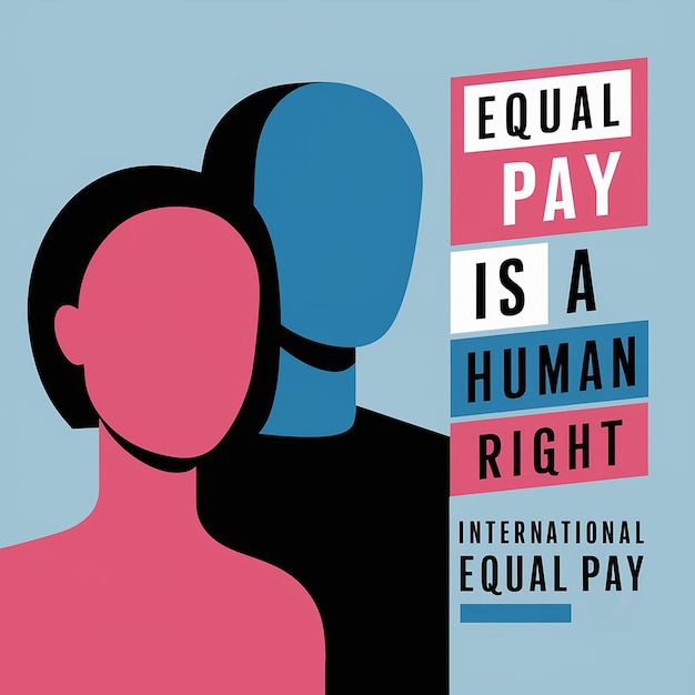 Photo a poster promoting international equal pay day