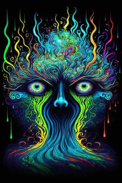 A poster for a psychedelic tree.