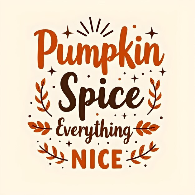 Photo a poster for pumpkin spice season is displayed on a beige background