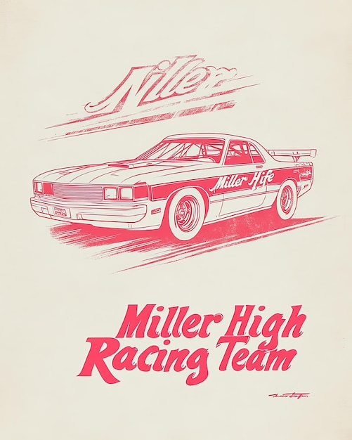 Photo a poster for the race car that says  high school