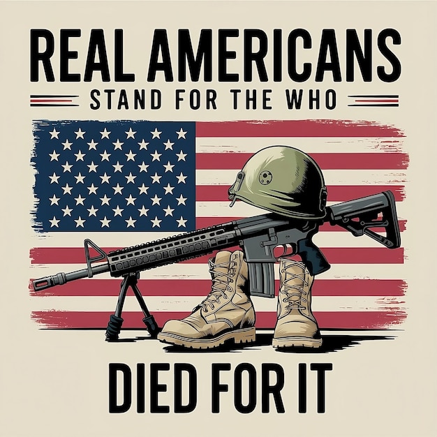 a poster for the real american flag that says quot real american quot