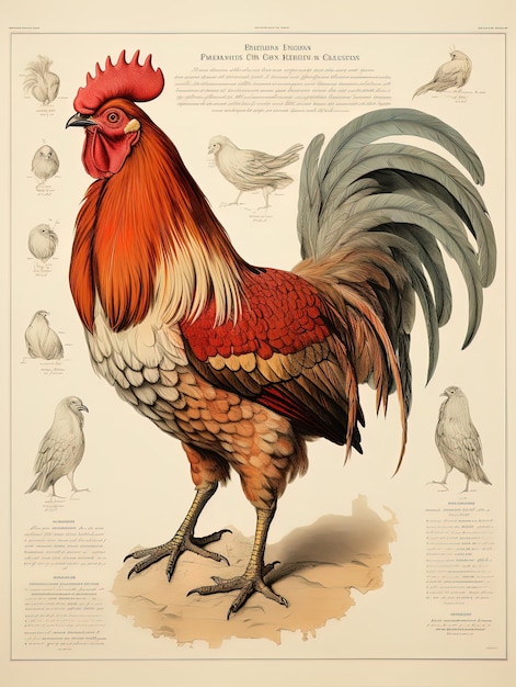 a poster of a rooster with the words " the word " on it.