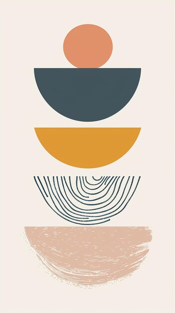 a poster for a series of circles with a yellow circle on it