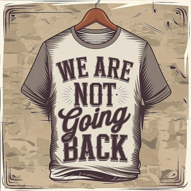 Photo a poster of a shirt that says we are not going back