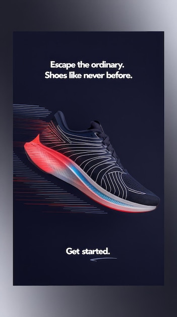 a poster for shoes that says shoes never never never never never never never never never never before