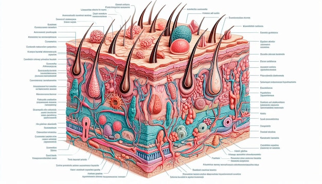 Photo a poster showing the anatomy of a brain and the words  the body