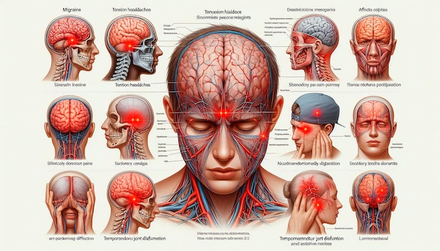 Photo a poster showing the anatomy of a woman and brain