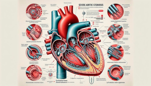 Photo a poster showing the heart and the human heart