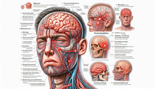 a poster showing a human brain and a diagram of a human brain