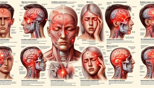 Photo a poster showing a mans brain and brain