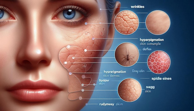 a poster showing a womans face with the word biotic