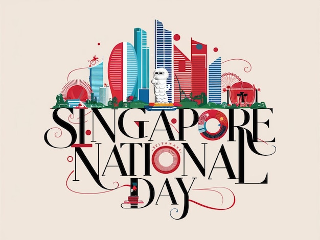 Photo a poster for the singapore national day