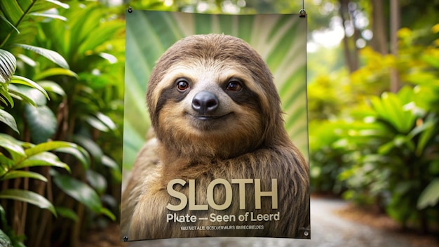 a poster of a sloth that says quot sloth quot on it