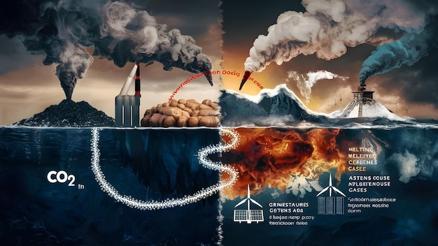 a poster for a solar power plant with a mountain in the background