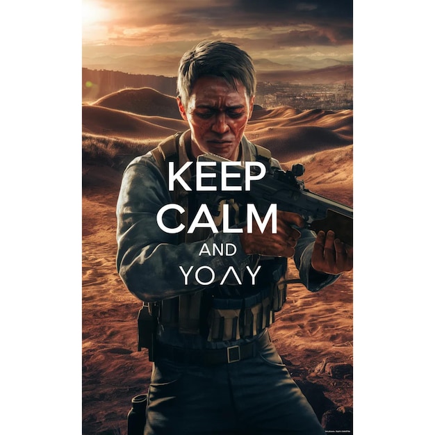 a poster for a soldier called keep calm and you know it