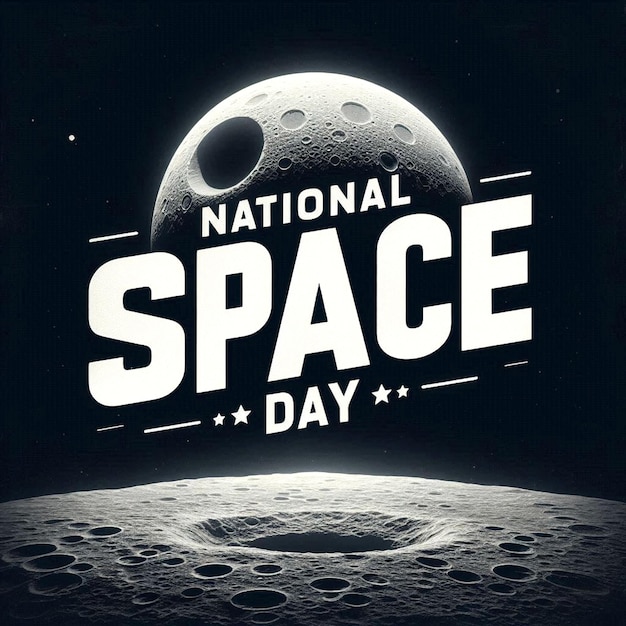 a poster for a space shuttle day with the words national space day on it