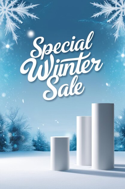 Photo a poster for special special sale with a christmas card