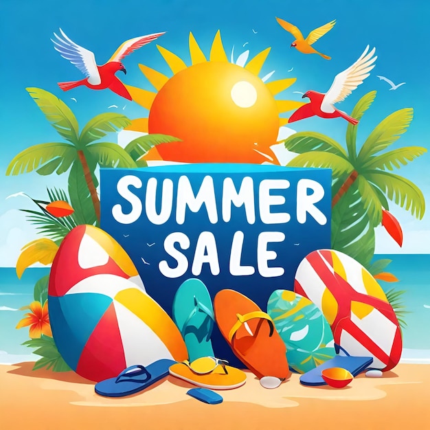 A poster for summer sale