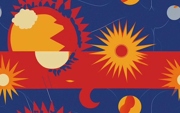 A poster for the sun and moon showing the sun and the sun.