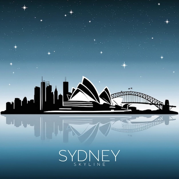 a poster for sydney harbour with the word sydney on it