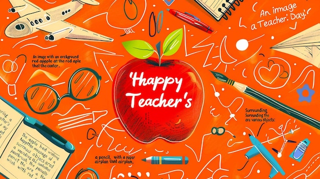 Photo a poster of a teachers teachers teachers drawings