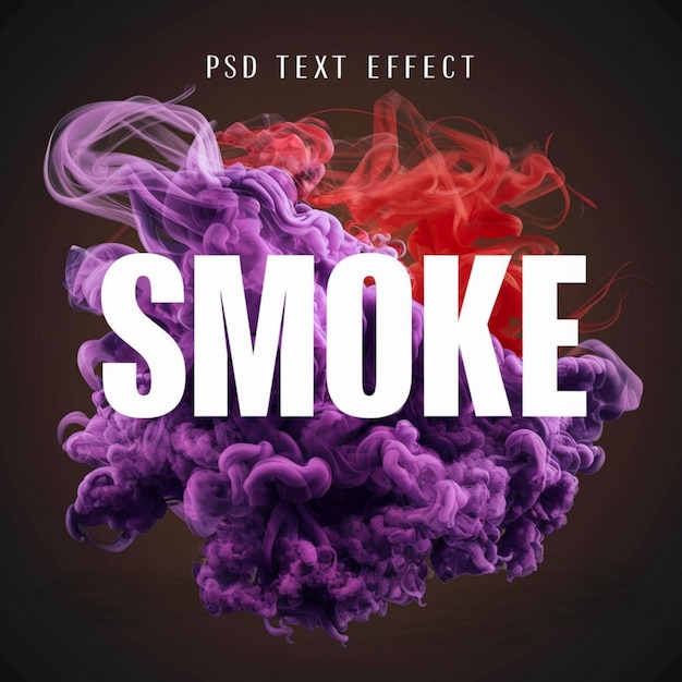 a poster for the text smoke effect