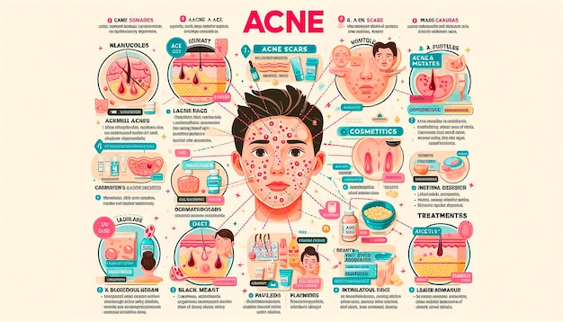 a poster that says acne on it