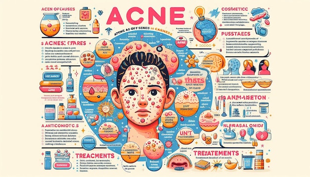 Photo a poster that says acne on it