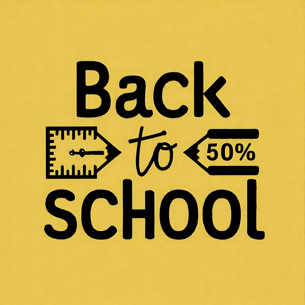 Photo a poster that says back to school with a sign that says back to school