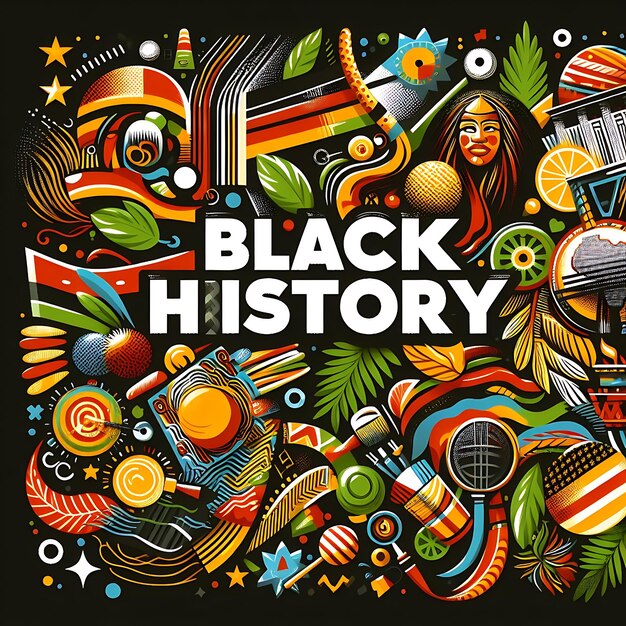 a poster that says black history history history